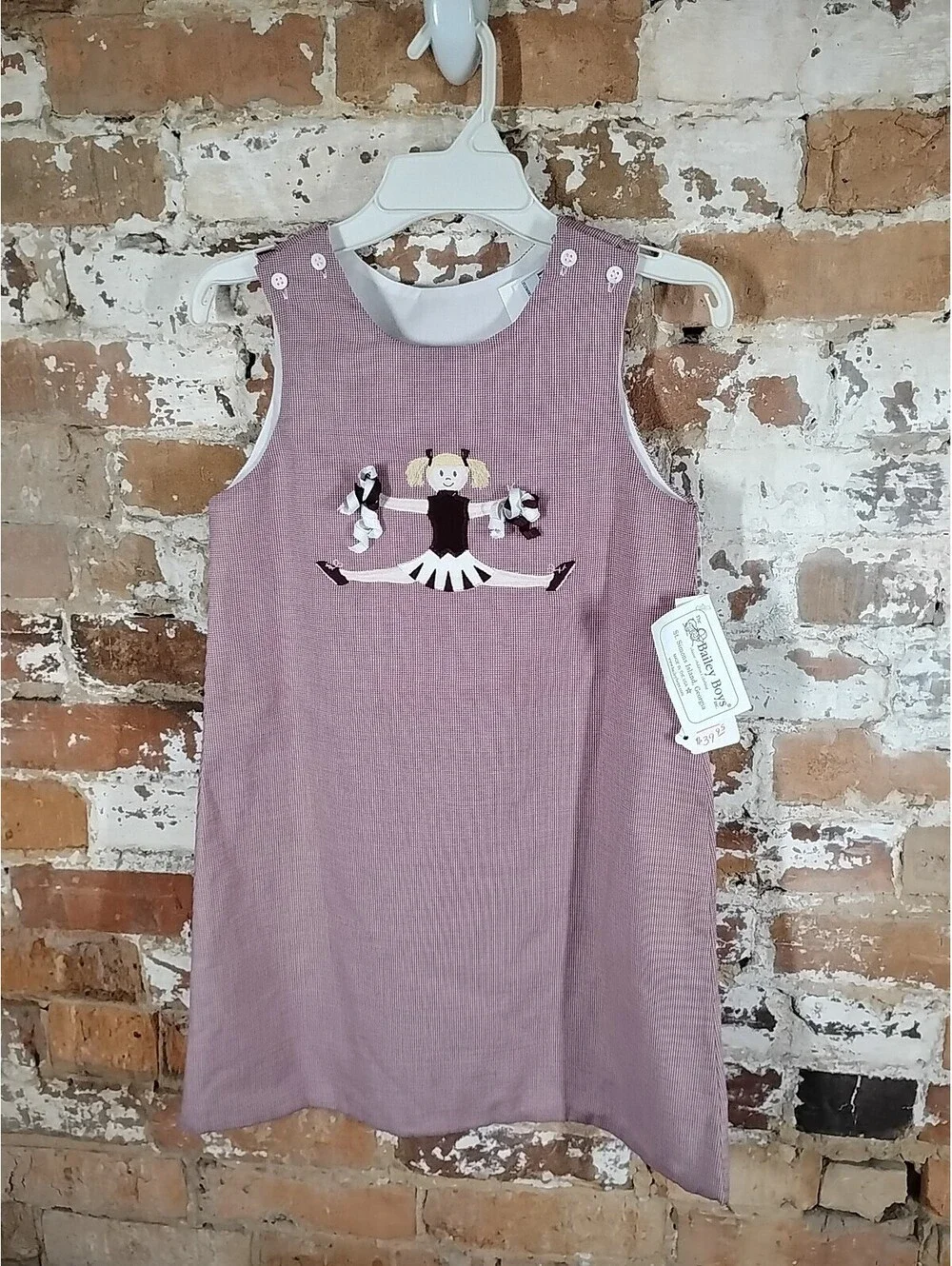 Bailey Boys Boutique Sz 6x Girls Cheerleader Maroon And White Dress NWT